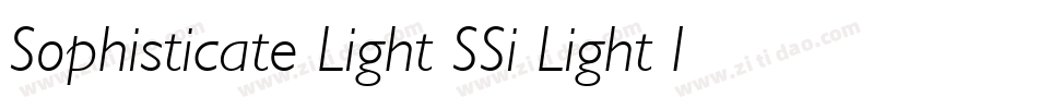 Sophisticate Light SSi Light Italic字体转换